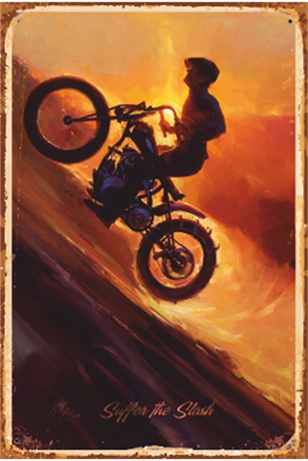 Motor Racing Retro Wooden Poster