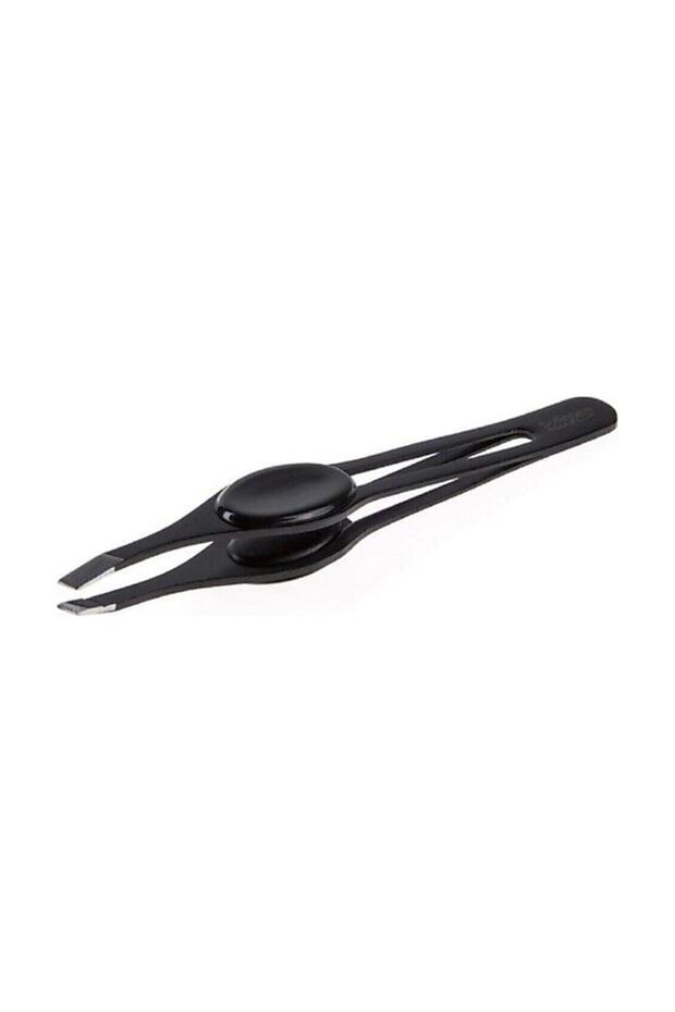Professional Tweezers Straight Tip Stainless Steel Black