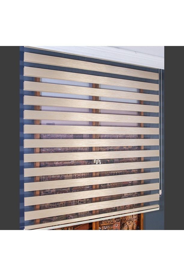 Bigpazar Sütlü Kahve Bambu Zebra Modern Perde - 2