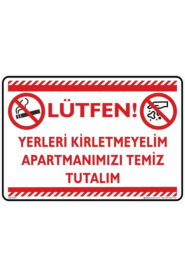 25X35Cm/Phosphorescent Composite/Please! Let's Not Pollute the Places We Live in and Keep Our Apartment Clean.