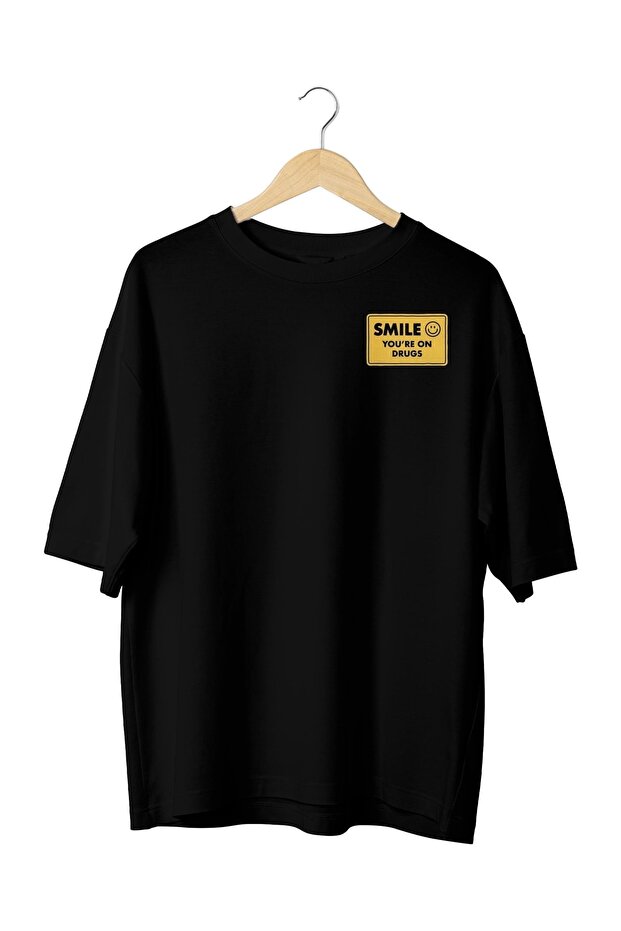 Smıle Baskılı Oversize Unisex