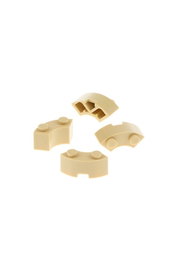 Original Custom Moc Creator Brick Round 2 X 2 Quarter Round Brick Tan 4 Pieces Will Be Sent
