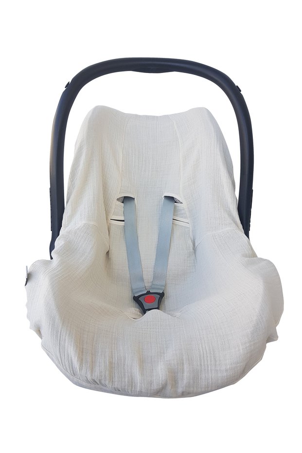 Baby Carrier Stroller Cover 100% Natural Cotton Anti-Sweat Special Textured Cream Color