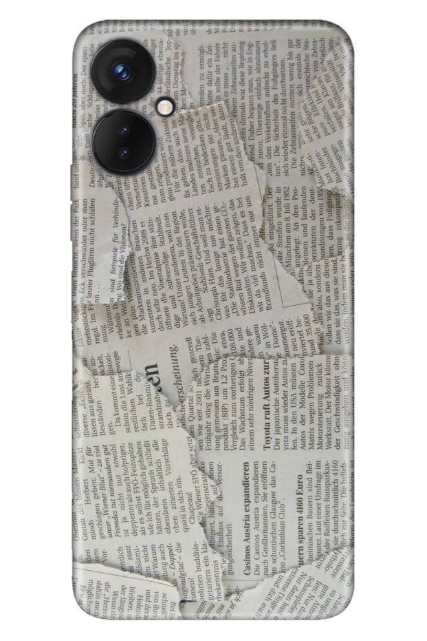 Spark 9t Case Silicone Patterned Illustrated Uv Cover Newspaper News