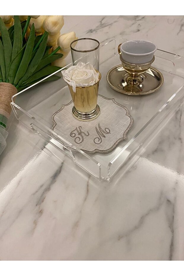 Nisba Commerce Product Transparent Plexi Presentation Tray 35X25 cm Plexi Presentation Tray