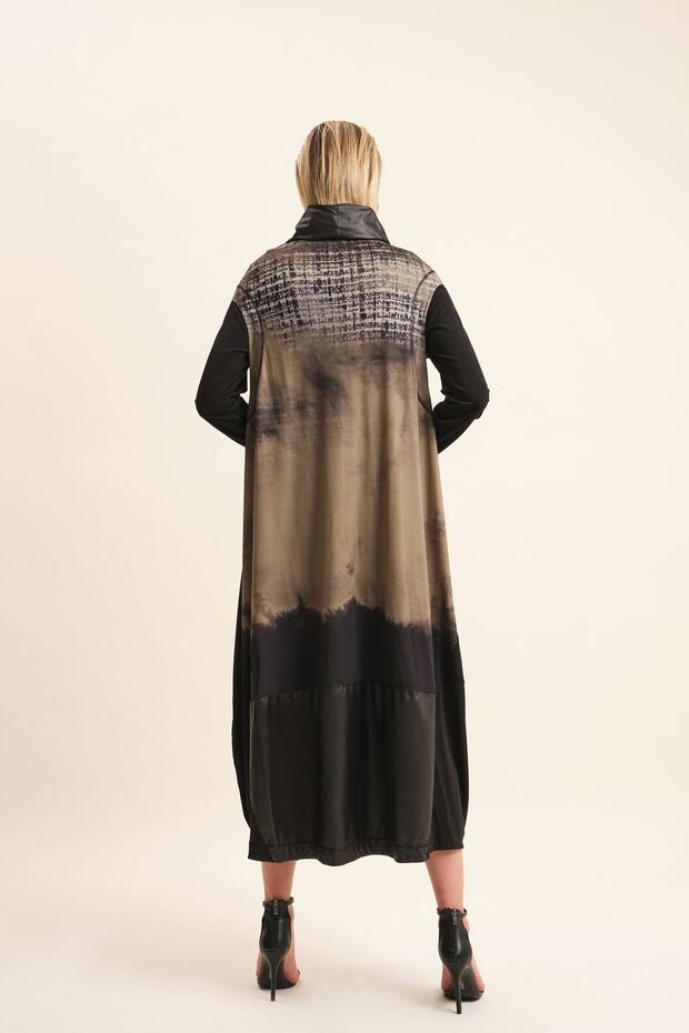 Desenli Avangart Elbise - 5