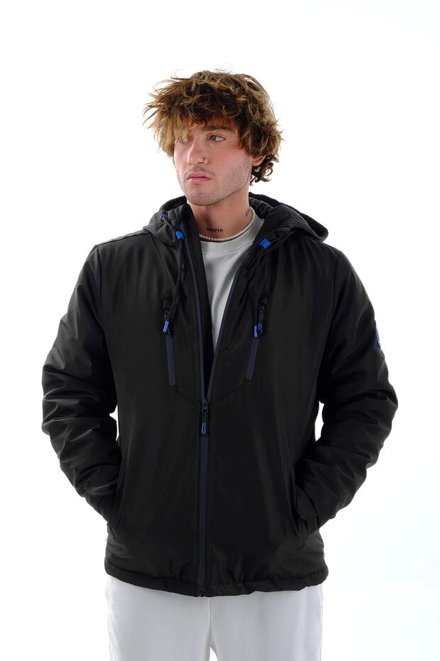 سترة سوداء للرجال (رمز الموديل: J222091 ) - 1