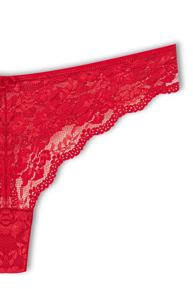 7'li Dantelli Yüksek Bel String Kadın Külot - 8