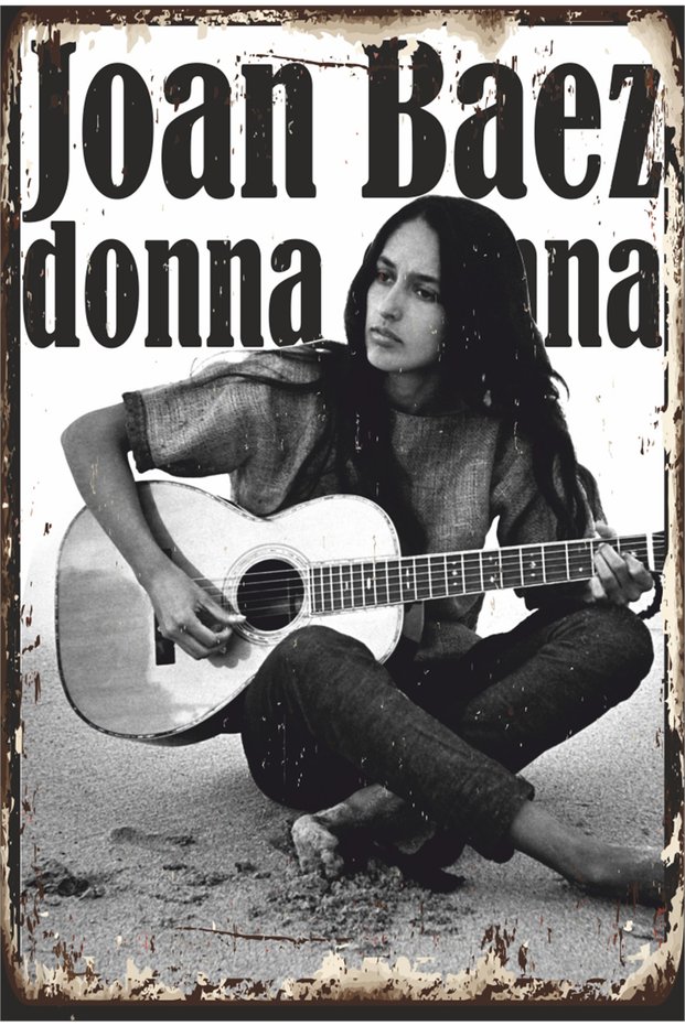Joan Baez Donna Donna Revolutionary Music Retro Wood Poster