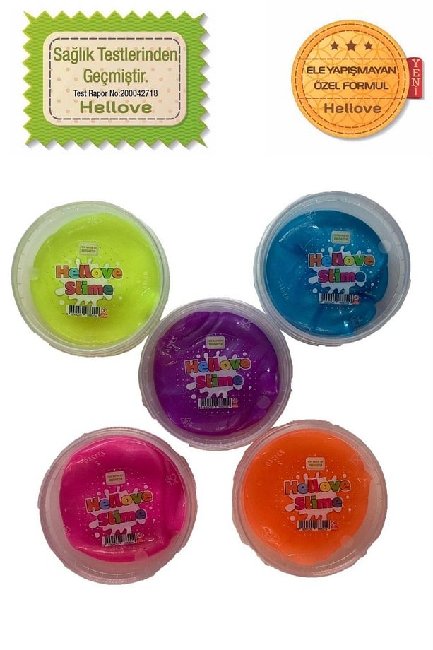Fosforlu Slime 3 Farklı Renk 3 Lü Pofuduk Slaym Oyun Hamuru - 2