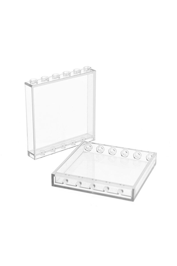 Original Custom Moc Accessory Creator Panel 1 X 6 X 5 Brick Glass Wall Transparent 1 Pcs to Send