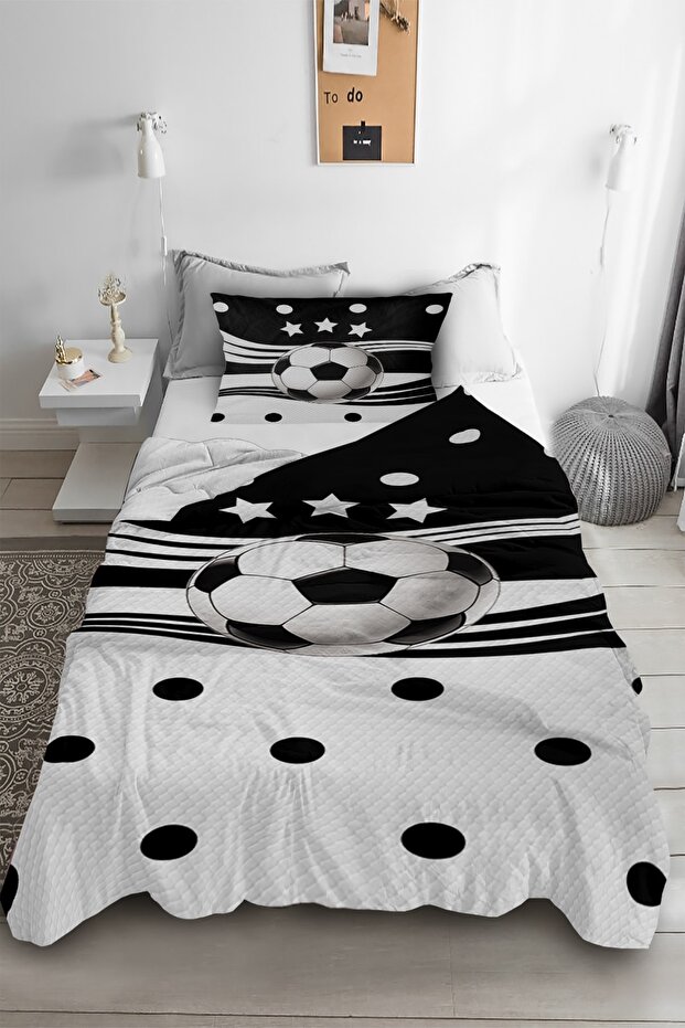 Fan Football Patterned Single Pike (with Pillow Case)