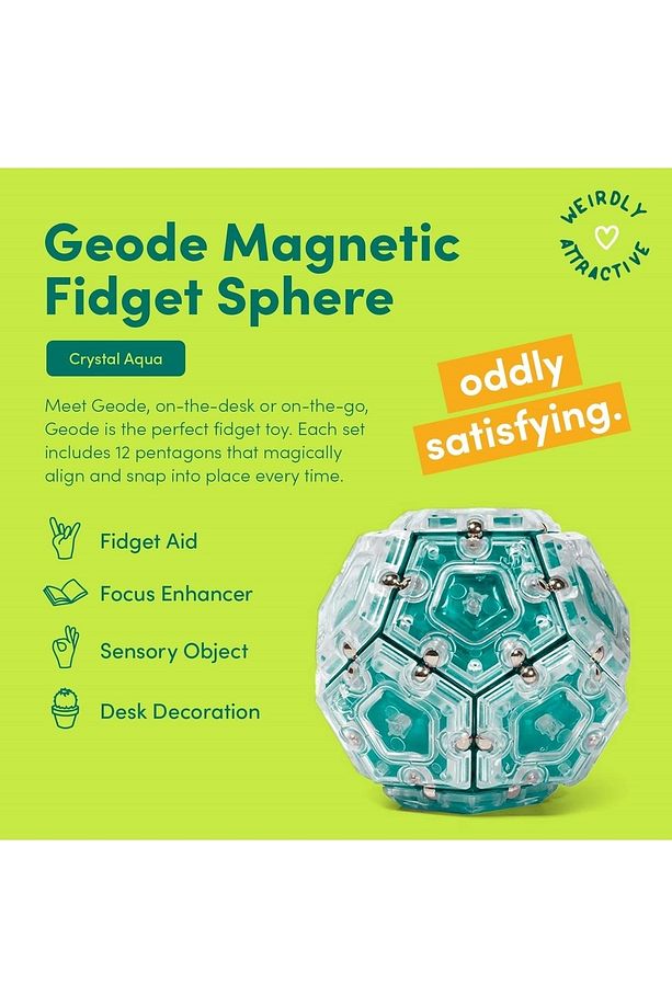 Geode Magnetic Fidget Sphere Geometrik Manyetik Fidget Küre-12 Parça Set Mıknatıslı 3d Stres Oyuncak - 5