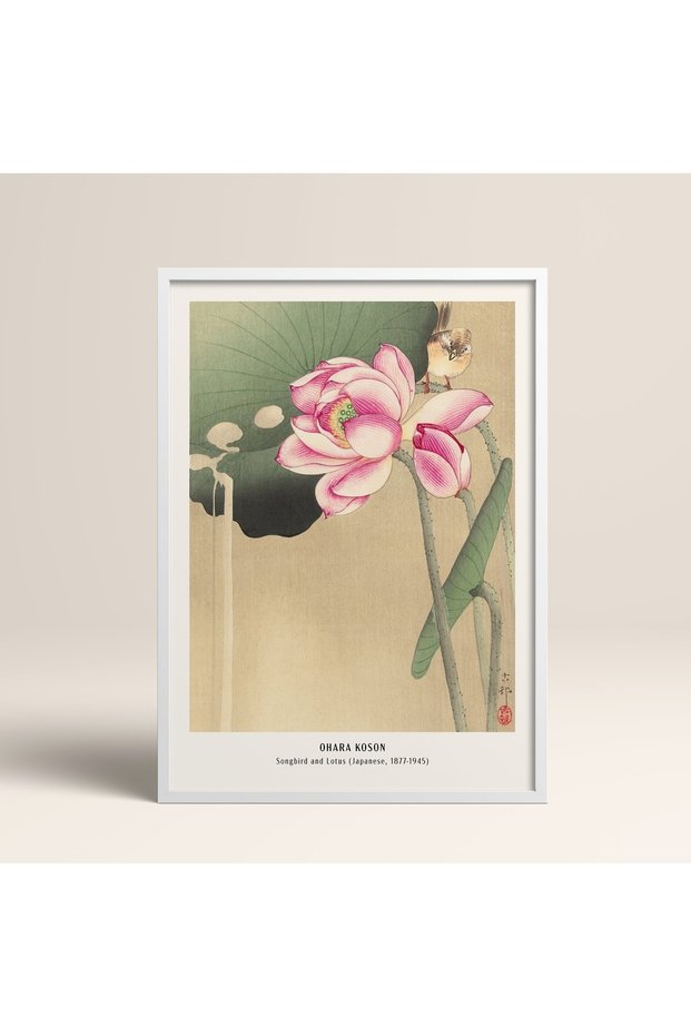 Framed Japanese Style Nanbara Sakujiro Painting 30X40Cm 40X60Cm 50X70Cm Black White Wood Jpn009