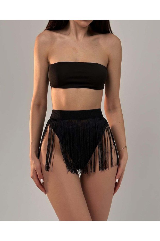Tasseled Fashion Bikini Skirt Top