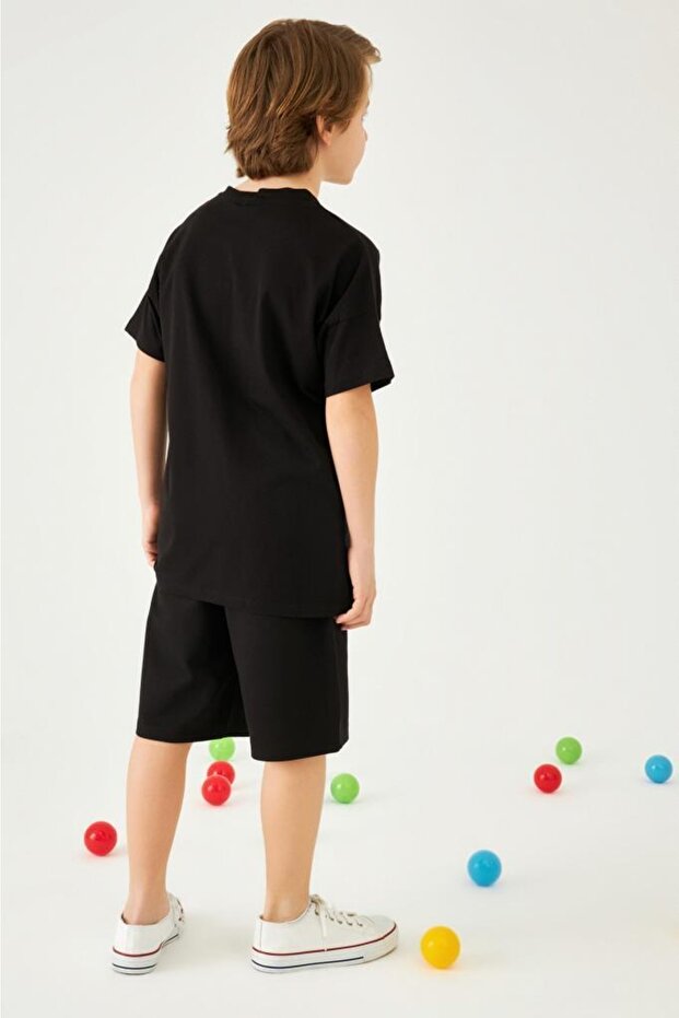 Asimetrik Basic Erkek Çocuk Şortlu Takım - 5