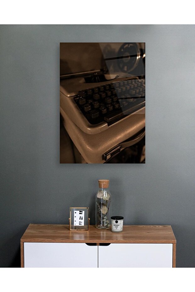 Typewriter Vertical Glass Table - 5