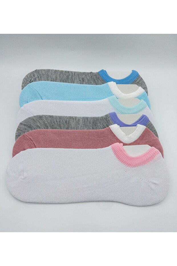 Socks Cotton 6 Pairs Women Colorful Invisible Booties Sneaker Socks