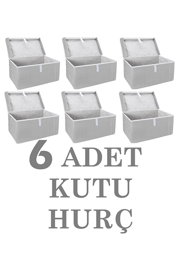 6 Pieces Box with Lid Storage Bag Maxi Size 50*40*30* Multi-Purpose Box Storage Bag