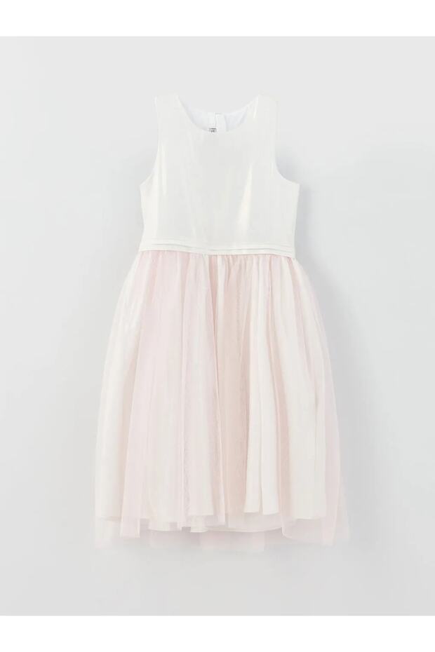 Lcw Kids Crew Neck Girl's Dress