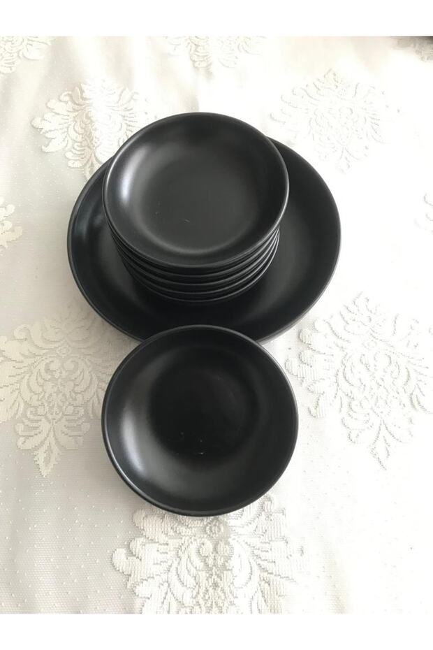 7 Parça Çerez Seti Mat Siyah - 2