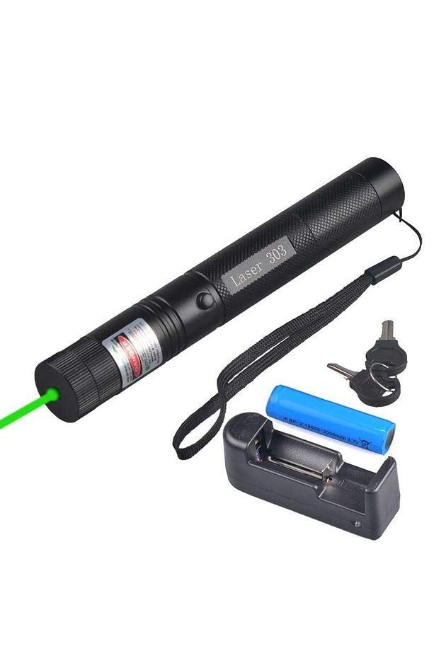 Gp-303 Yeşil Lazer Pointer 1000mw Yüksek Güçlü Şarjlı Lazer Işaretliyici - 1