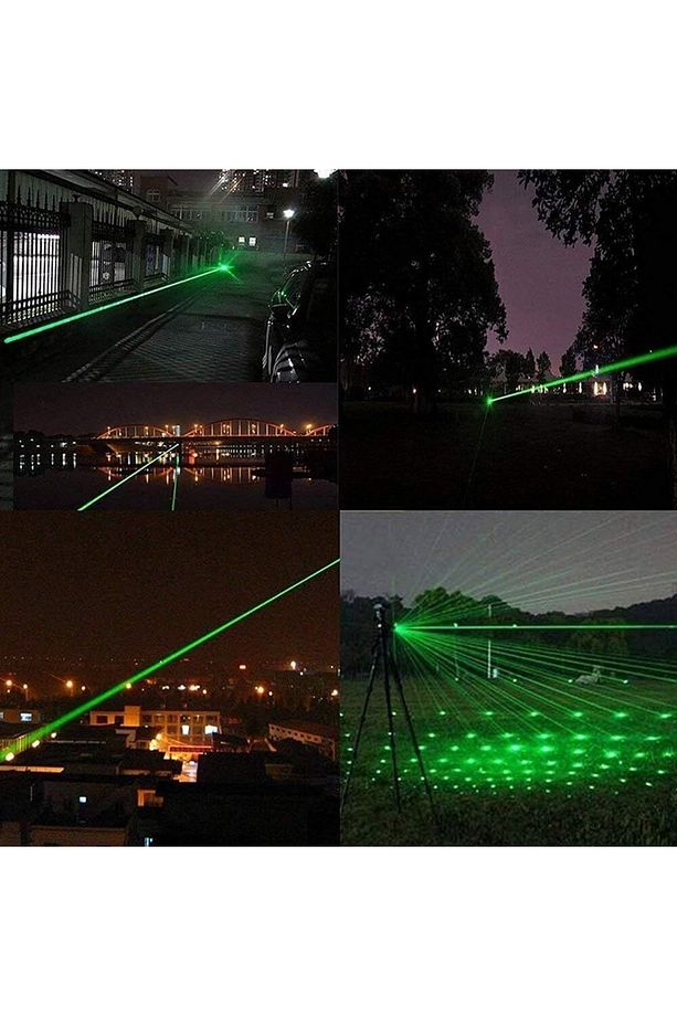 Gp-303 Yeşil Lazer Pointer 1000mw Yüksek Güçlü Şarjlı Lazer Işaretliyici - 6