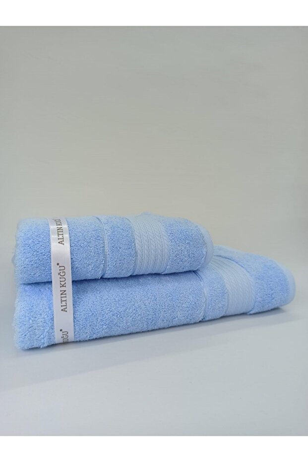 Trendy Large Size Bath Towel Set 2 Pieces - (90x150 Cm + 50x90 Cm)
