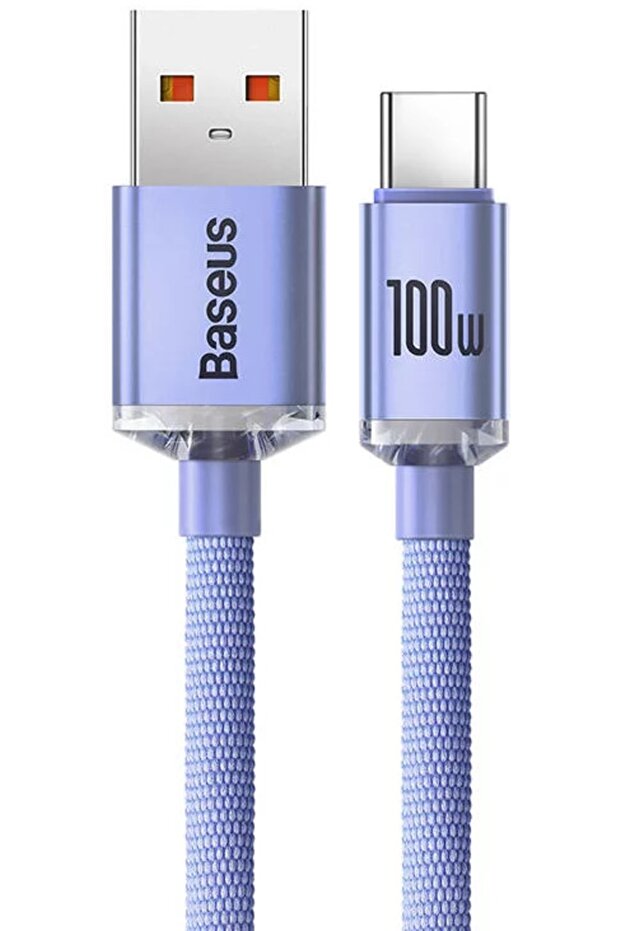 Crystal Shine 100w Usb To Type-c Hızlı Şarj Kablo 1.2 Mt (mor) - 2