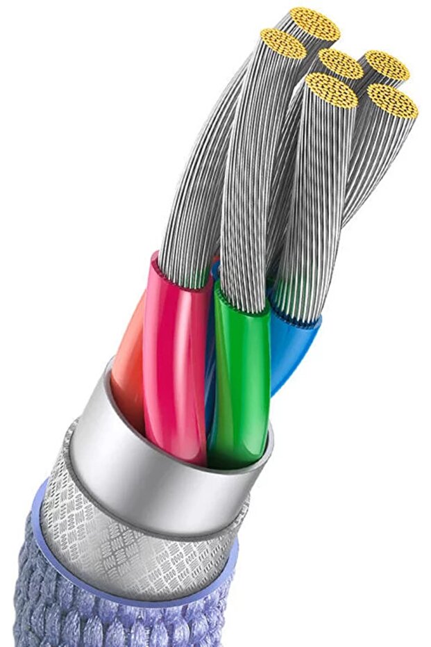 Crystal Shine 100w Usb To Type-c Hızlı Şarj Kablo 1.2 Mt (mor) - 5