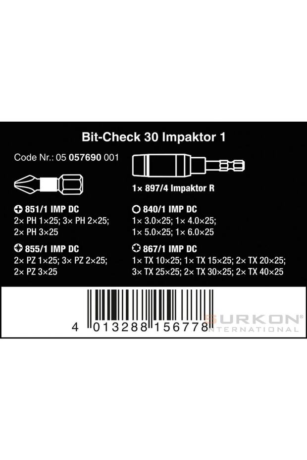 05057430001 Bits Set 30 Parça Bitorsion 1 - 5