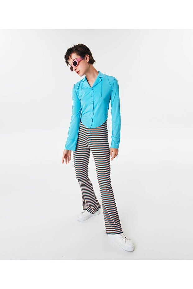 Flare Fit Triko Pantolon - 1