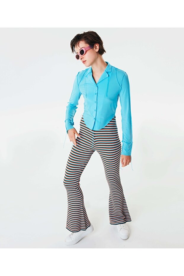 Flare Fit Triko Pantolon - 2