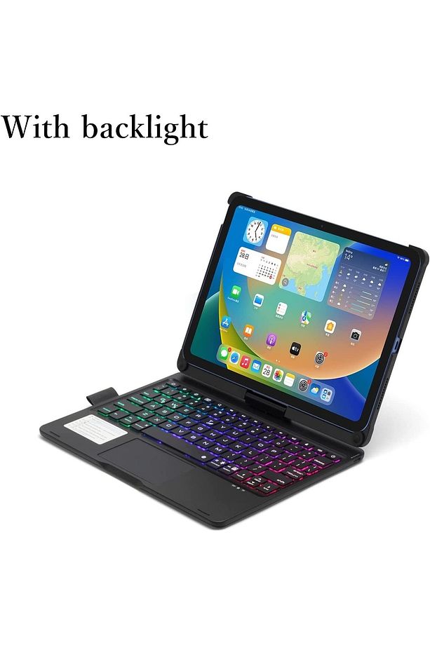 Ipad Air 5 Nesil M1 Çipli 10.9 Uyumlu Klavyeli Kılıf Mag Touch Pad Standlı Ayarlanabilir Bluetooth - 2