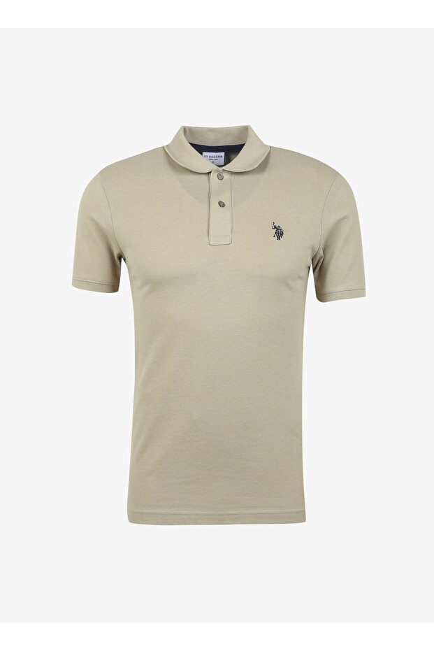 Khaki Men's Polo T-shirt Gtp04ıy023