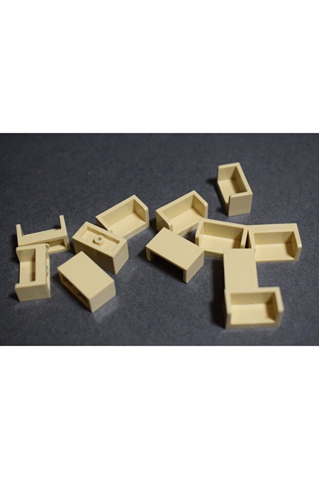 Custom Moc Accessory Creator Panel 1 X 2 X 1 Corner Box Brick Tan 4 Pieces to Ship