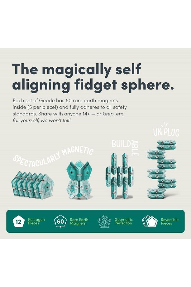 Geode Magnetic Fidget Sphere Geometrik Manyetik Fidget Küre-12 Parça Set Mıknatıslı 3d Stres Oyuncak - 3
