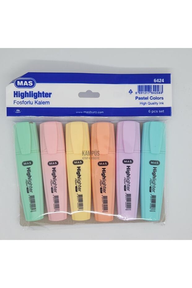 Pastel Highlighter Highlighter Set of 6