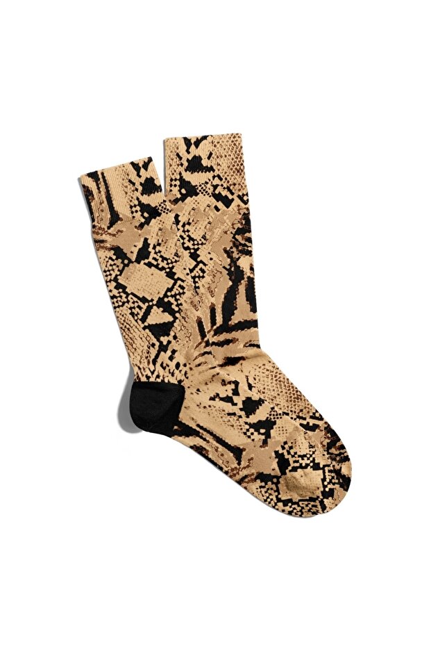 Fun Socks Unisex Snake Snakeskin Printed Socks Ecsoket050