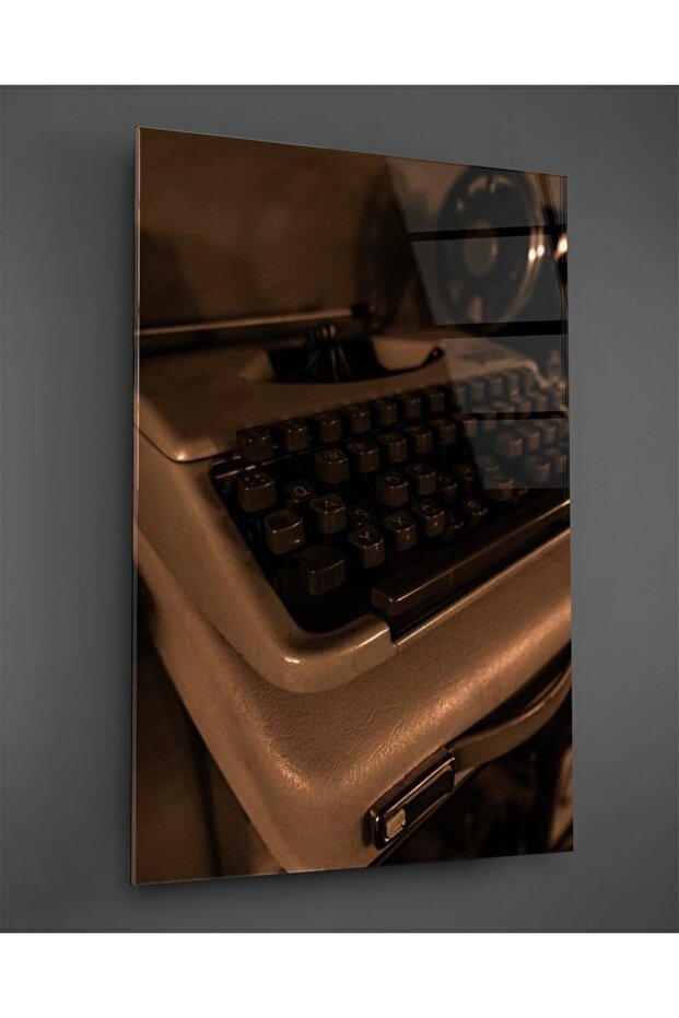 Typewriter Vertical Glass Table - 1