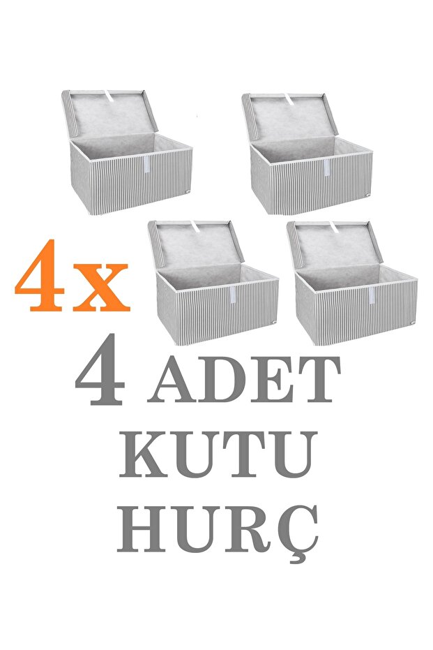 4 Boxes with Lids Trash Maxi Size 50*40*30* Multi-Purpose Box Trash