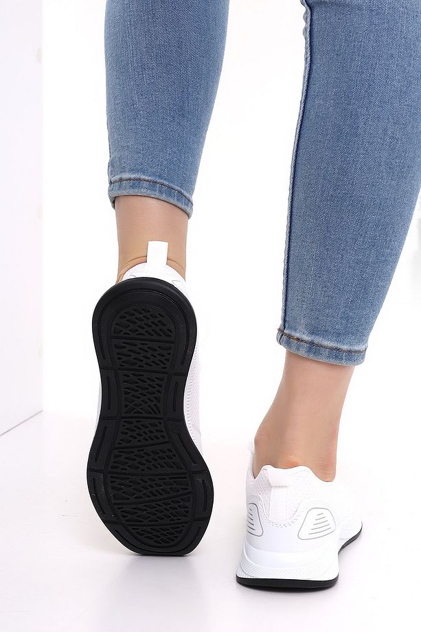 F3 Kalın Taban Günlük Kadın Fileli Yazlık Sneaker Spor Ayakkabı - 3
