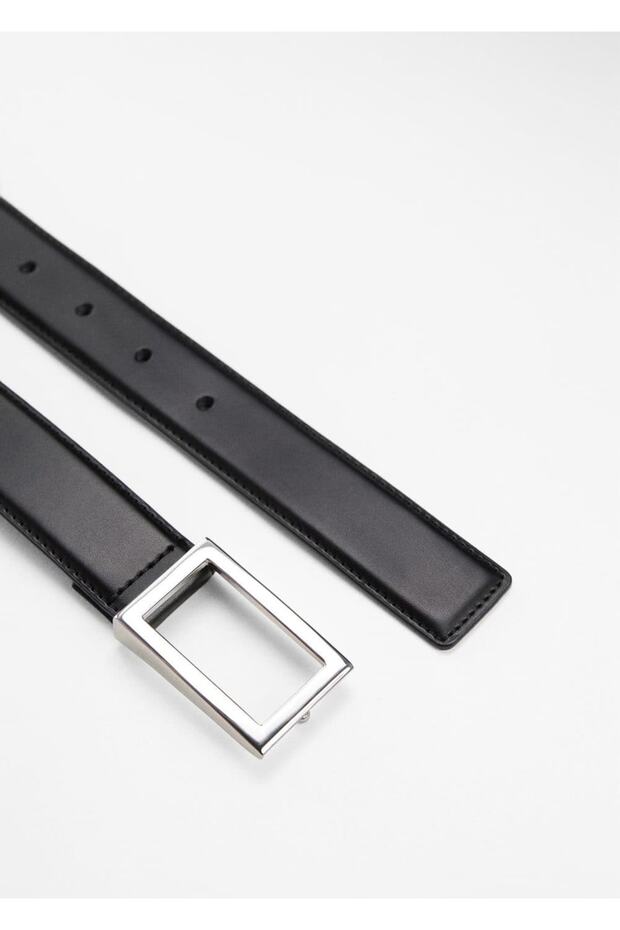 Buckle Leather Belt - 4