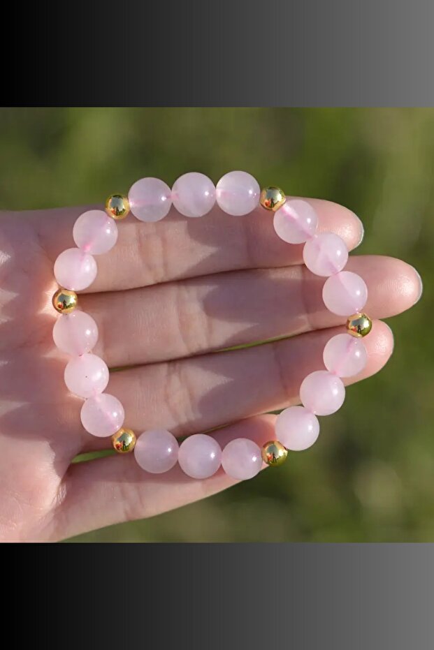 8 mm Aa Quality - Natural Pink Quartz Bracelet
