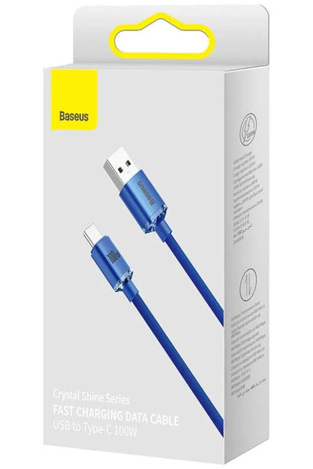 Crystal Shine 100w Usb To Type-c Hızlı Şarj Kablo 1.2 Mt (mavi) - 5