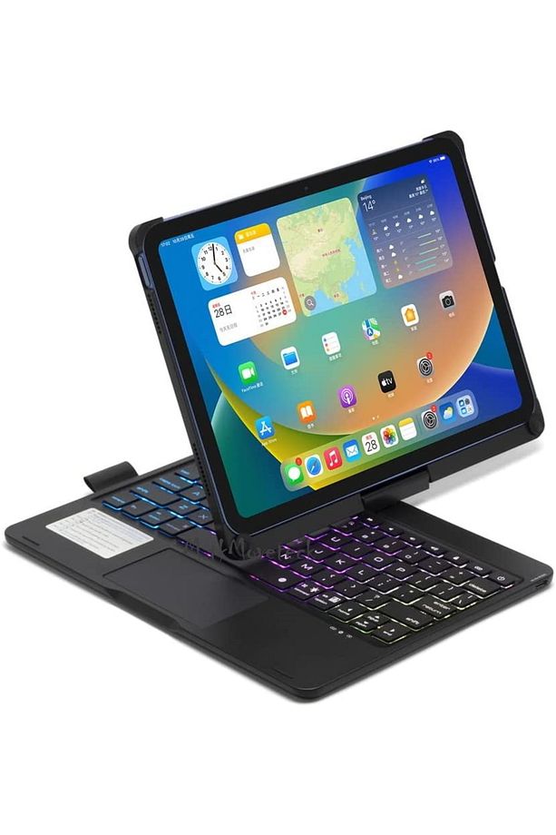 Ipad Air 5 Nesil M1 Çipli 10.9 Uyumlu Klavyeli Kılıf Mag Touch Pad Standlı Ayarlanabilir Bluetooth - 3
