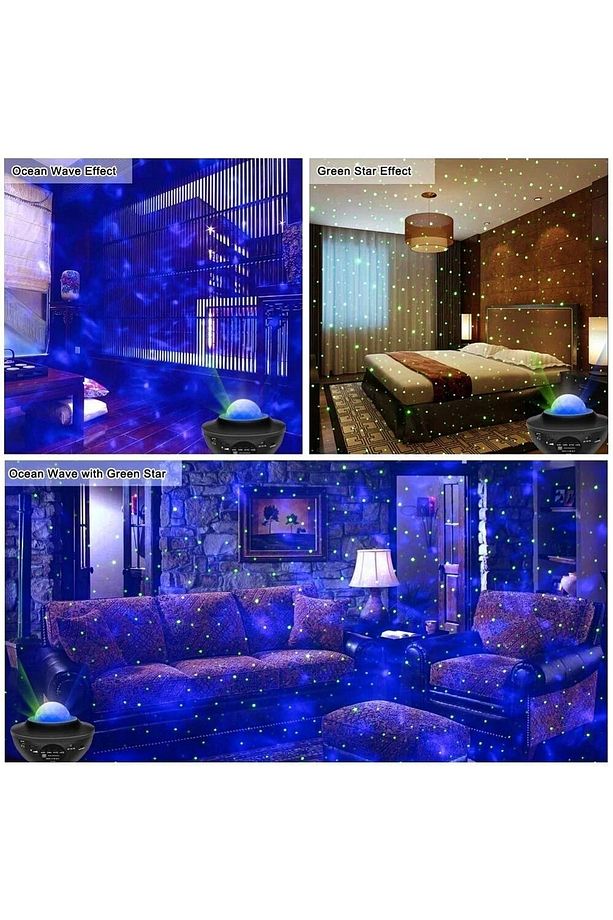 Dekoratif Starry Projektörbluethooth Hoparlör Lazer Gece Lambası - 7