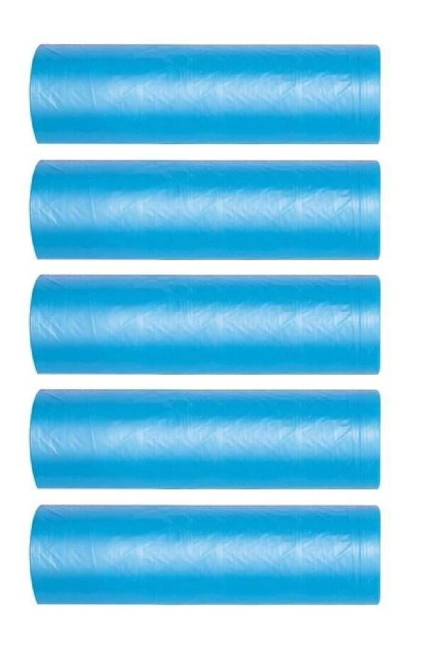 Garbage Bag Large Size 65x80 Cm 10 Pieces Rolls * 10 Packs = 100 Pieces Blue