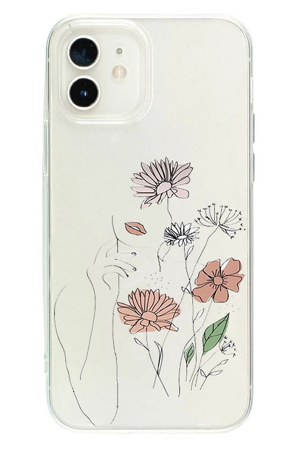 Iphone 11 Uyumlu Çiçekler 1 Şeffaf Telefon Kılıfı - 1
