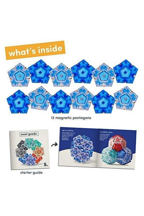 Geode Magnetic Fidget Sphere Geometrik Manyetik Fidget Küre-12 Parça Set Mıknatıslı 3d Stres Oyuncak - 4